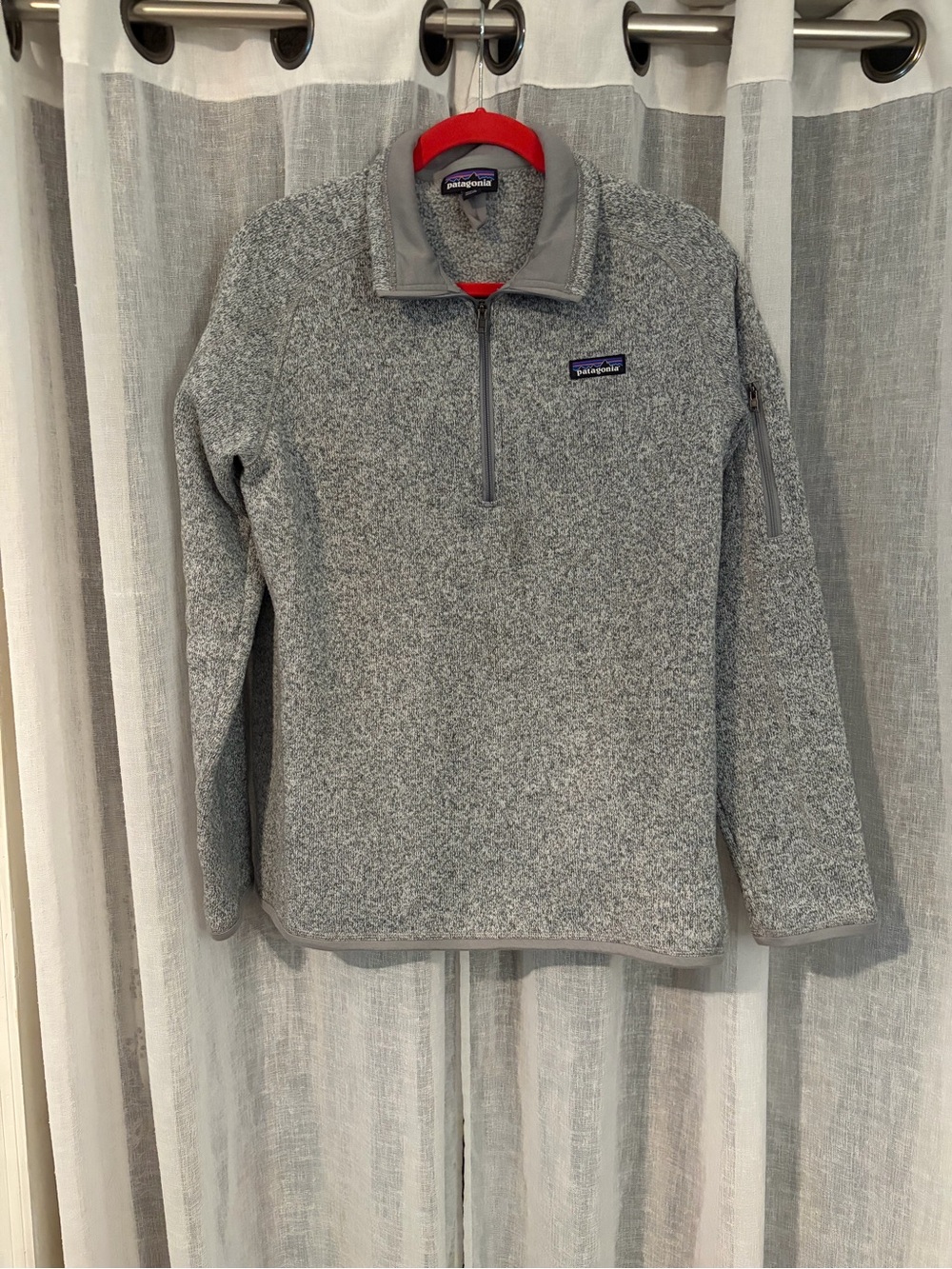 Patagonia Men’s Gray Fleece Pullover 1/4 Zip Outdoor Hiking Fall 2018
